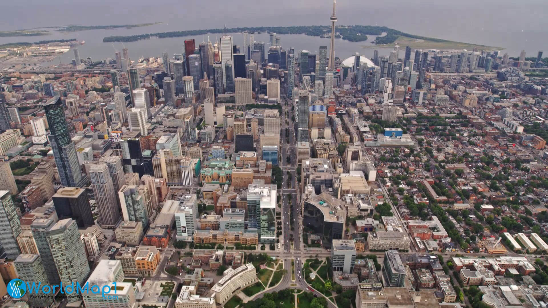 Toronto City Center Canada Aerial View